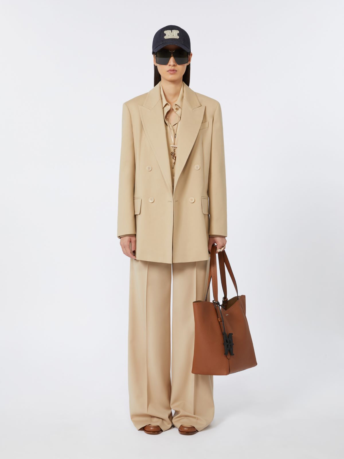 Leather Archetipo handbag + AMBER BROWN - Max Mara