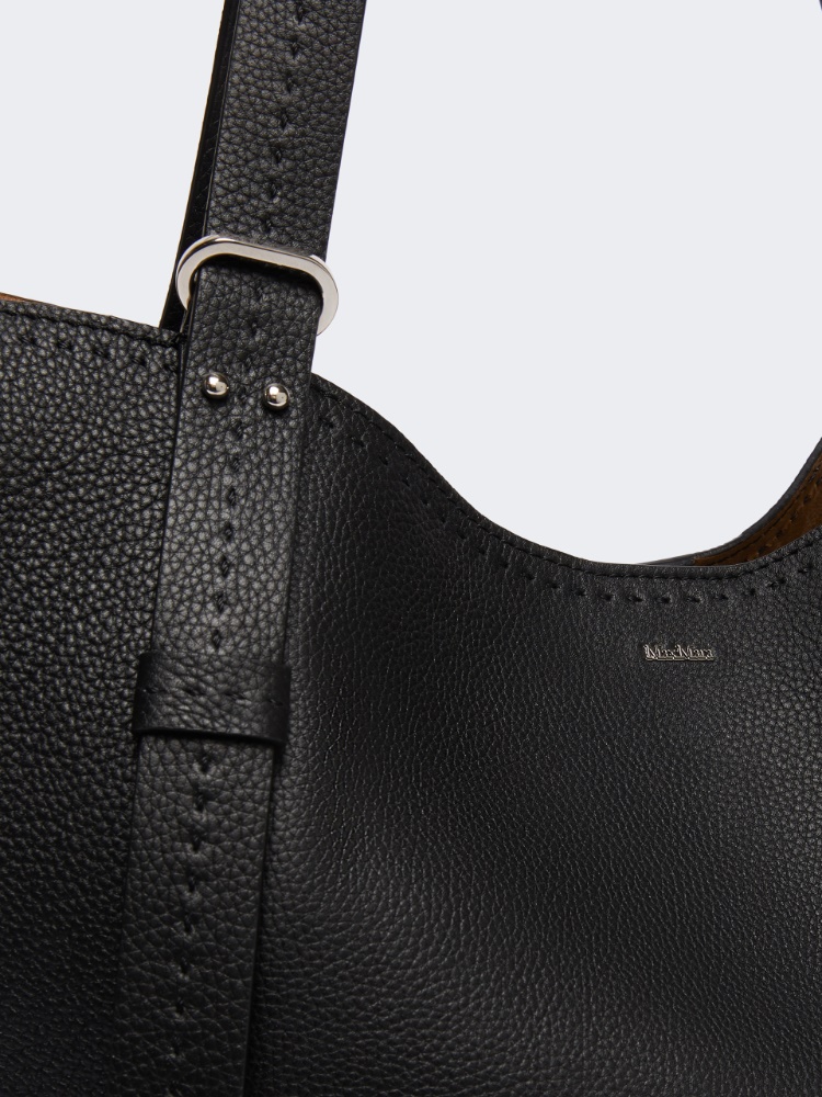 Leather Archetipo handbag, black | 