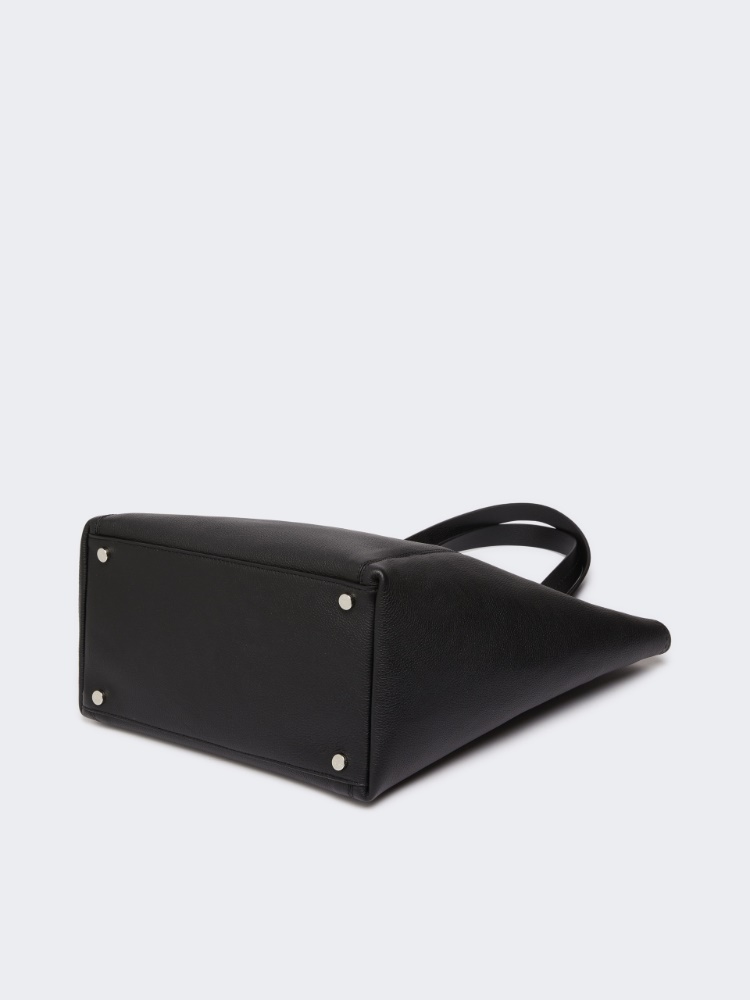 Leather Archetipo handbag, black | 