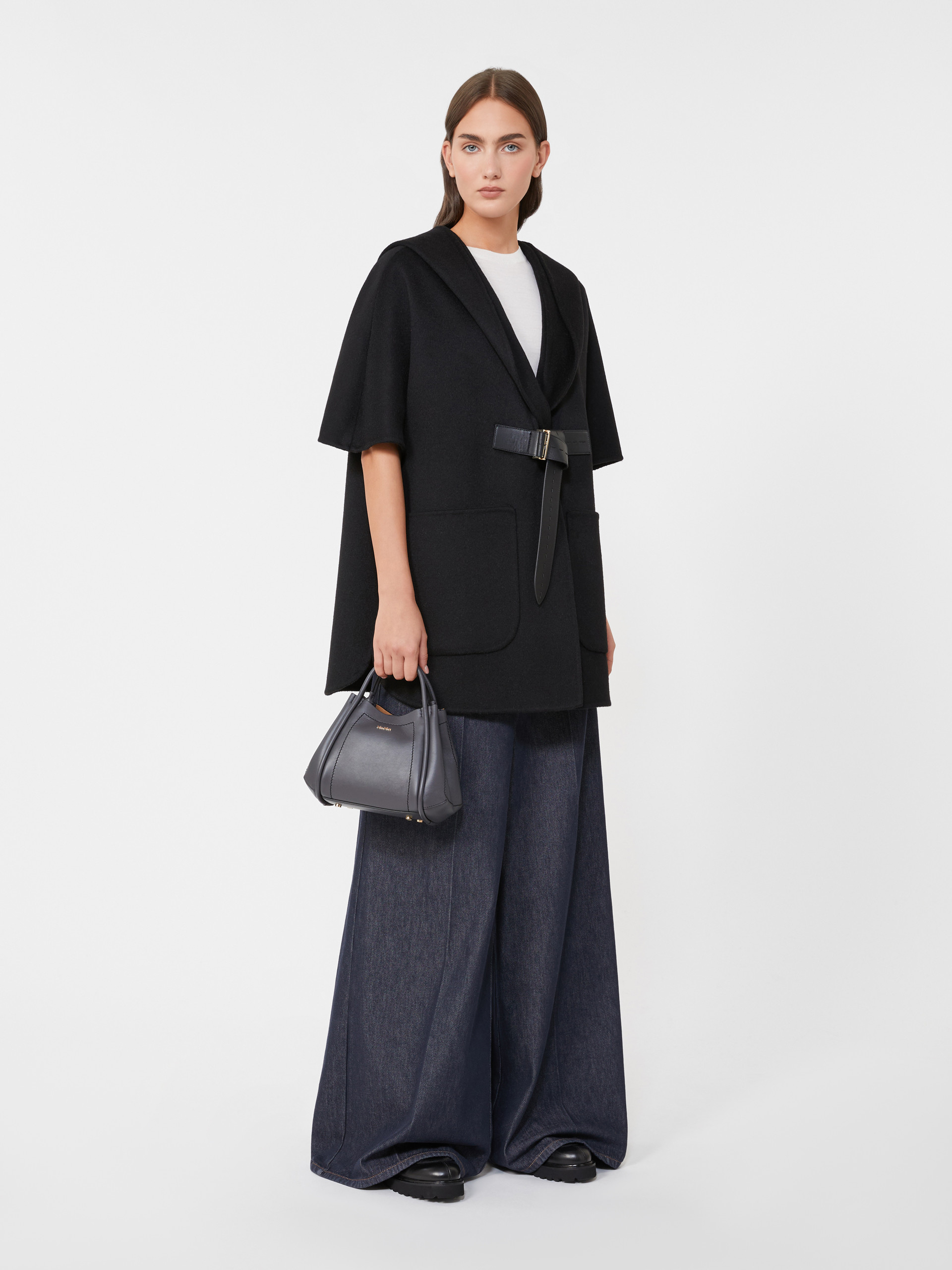 [マリン] スムース レザー エクストラ スモール バッグ - DARK GREY - Max Mara - 6