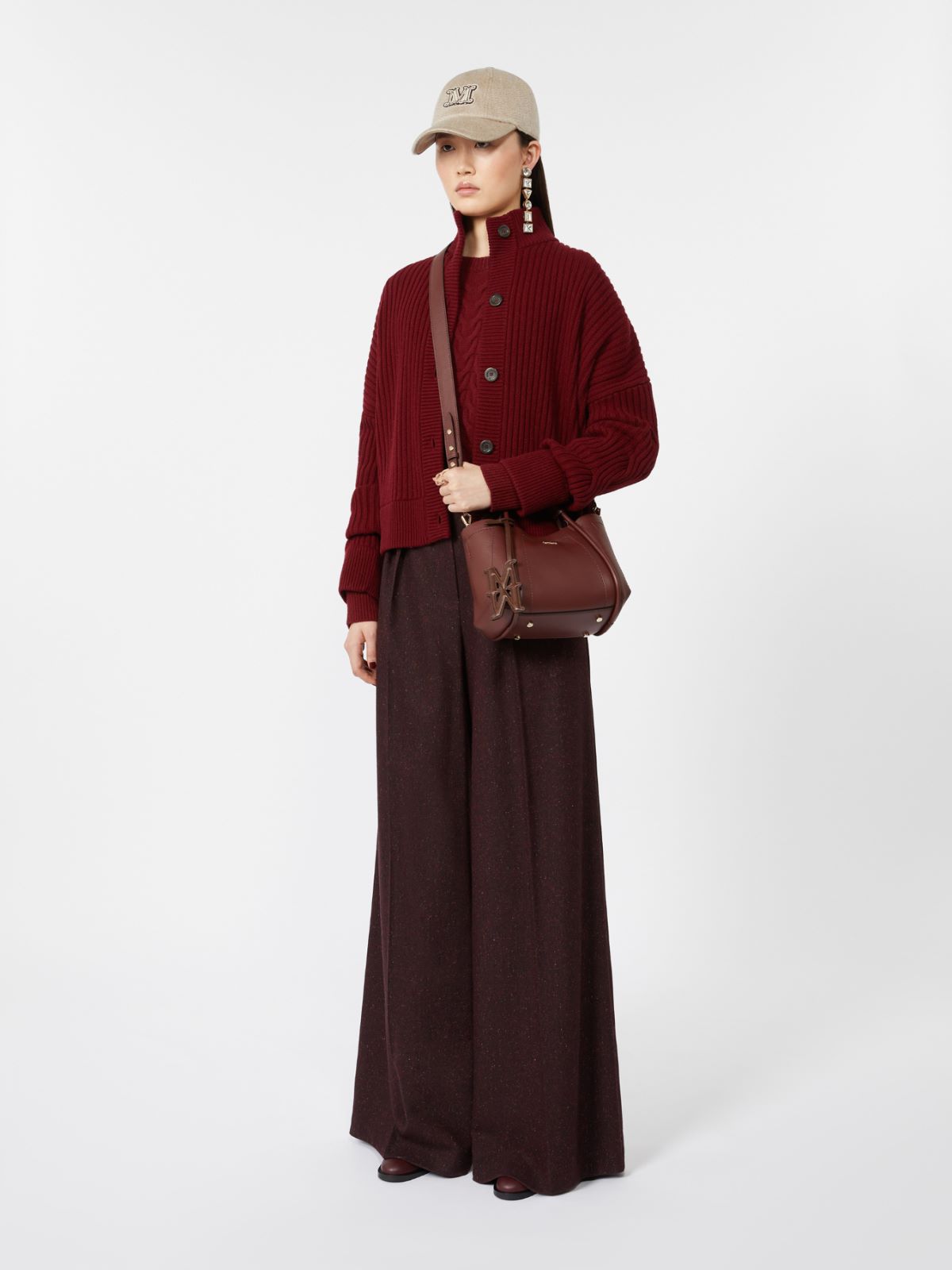 Extra-small leather Marine bag - BORDEAUX - Max Mara - 12