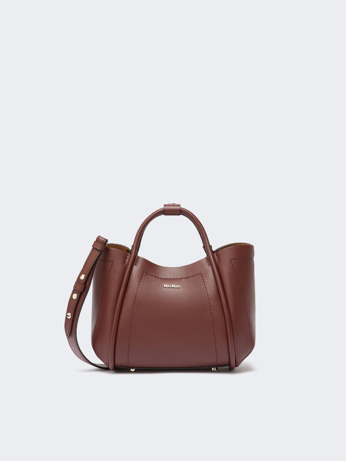 Extra-small leather Marine bag - BORDEAUX - Max Mara - 12