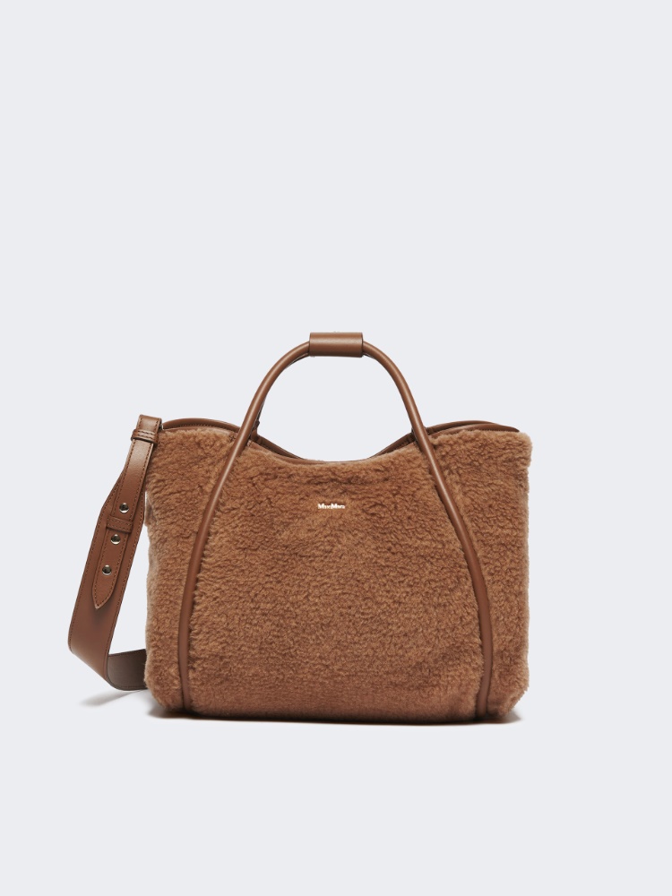 Borsa Marine small in tessuto Teddy - CAMMELLO - Max Mara
