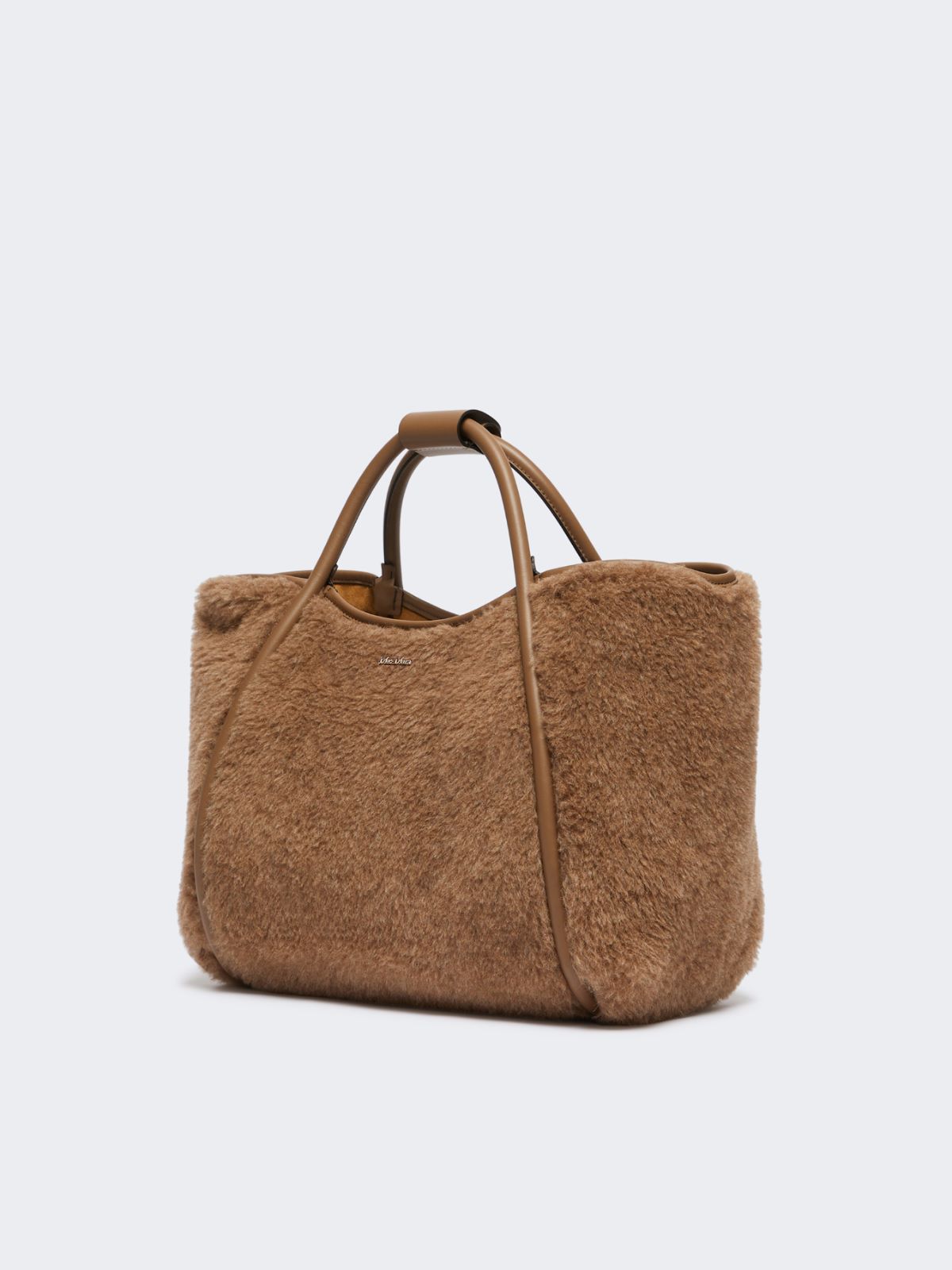Small Marine Bag in alpaca and cashmere Teddy fabric - BRONZE - Max Mara - 2