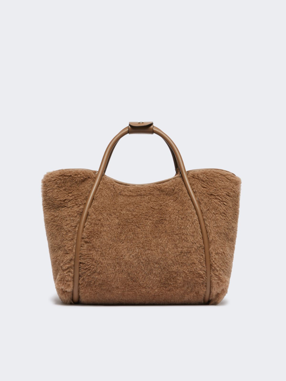 Small Marine Bag in alpaca and cashmere Teddy fabric - BRONZE - Max Mara - 3