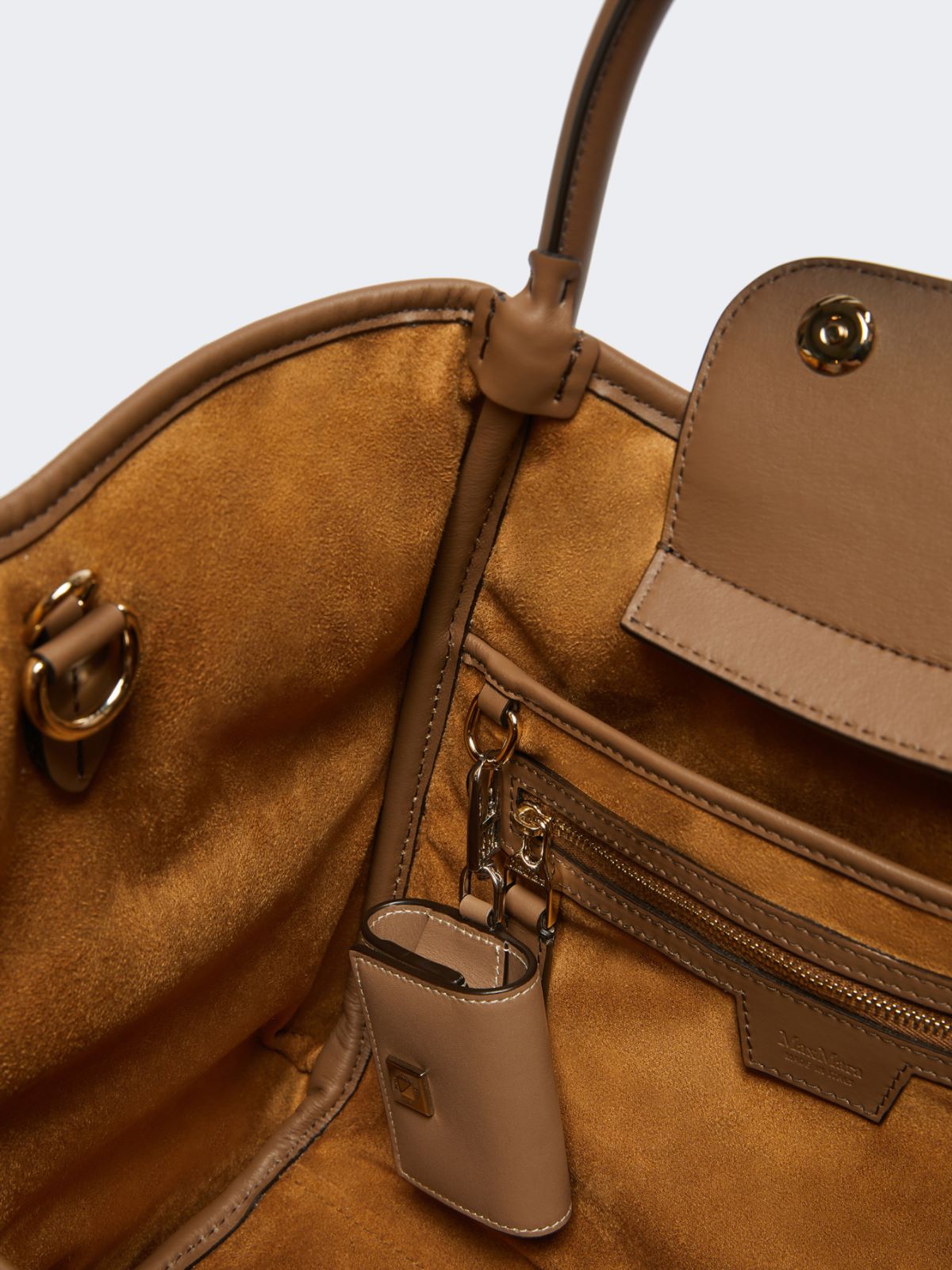 Small Marine Bag in alpaca and cashmere Teddy fabric - BRONZE - Max Mara - 5
