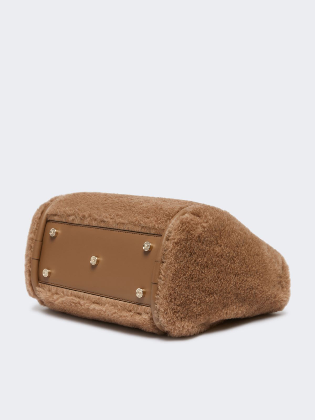 Small Marine Bag in alpaca and cashmere Teddy fabric - BRONZE - Max Mara - 6