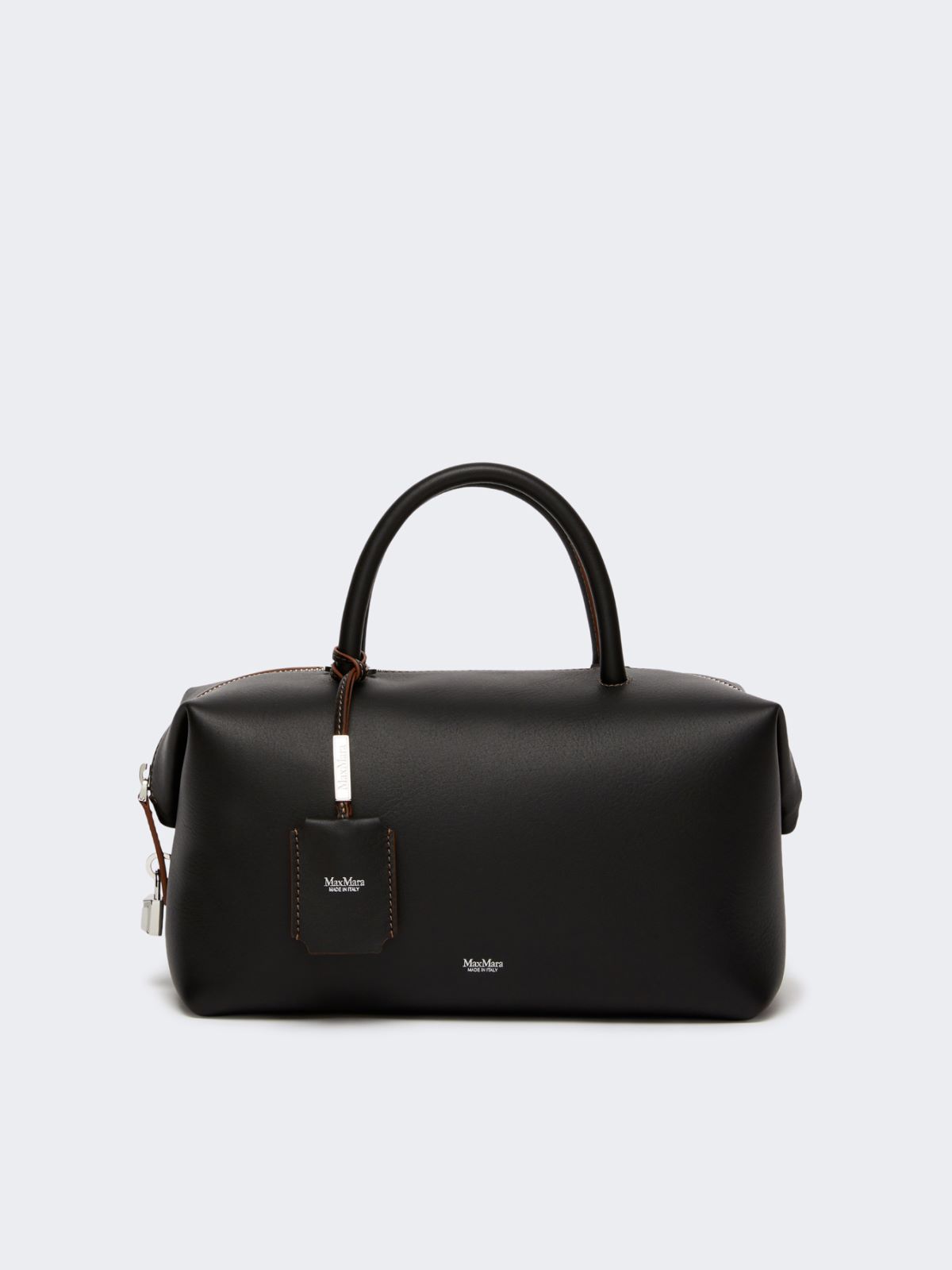 Medium natural leather bowler bag - BLACK - Max Mara - 12