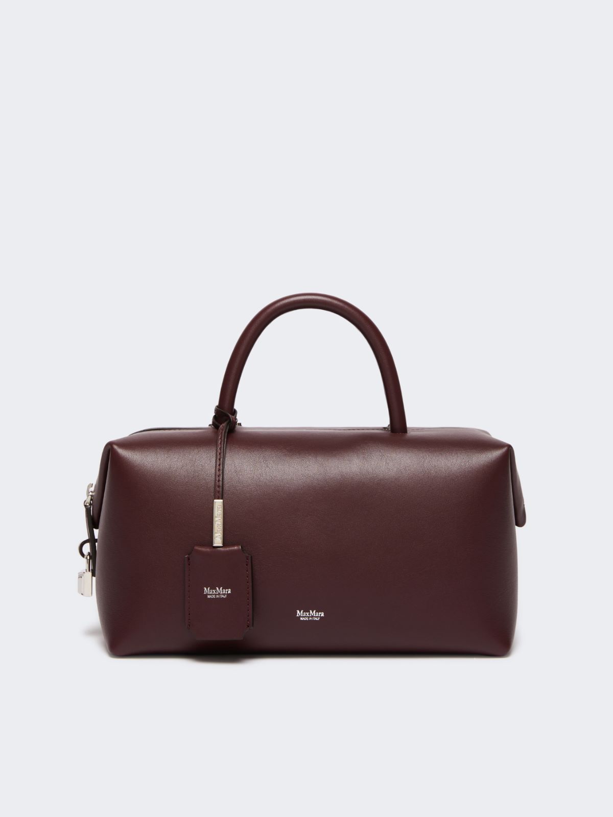 Boston Bag Medium aus Naturleder - BORDEAUX - Max Mara - 9