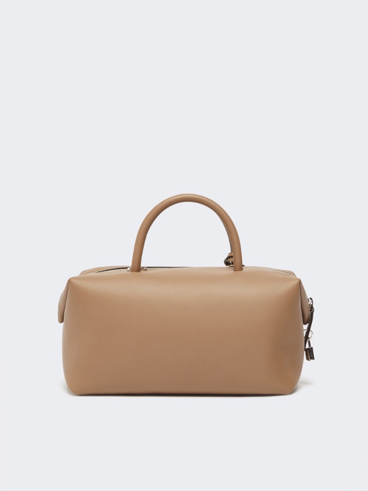 【MAX MARA】 Medium natural leather bowler bag Medium natural leather bowler bag, mud | 