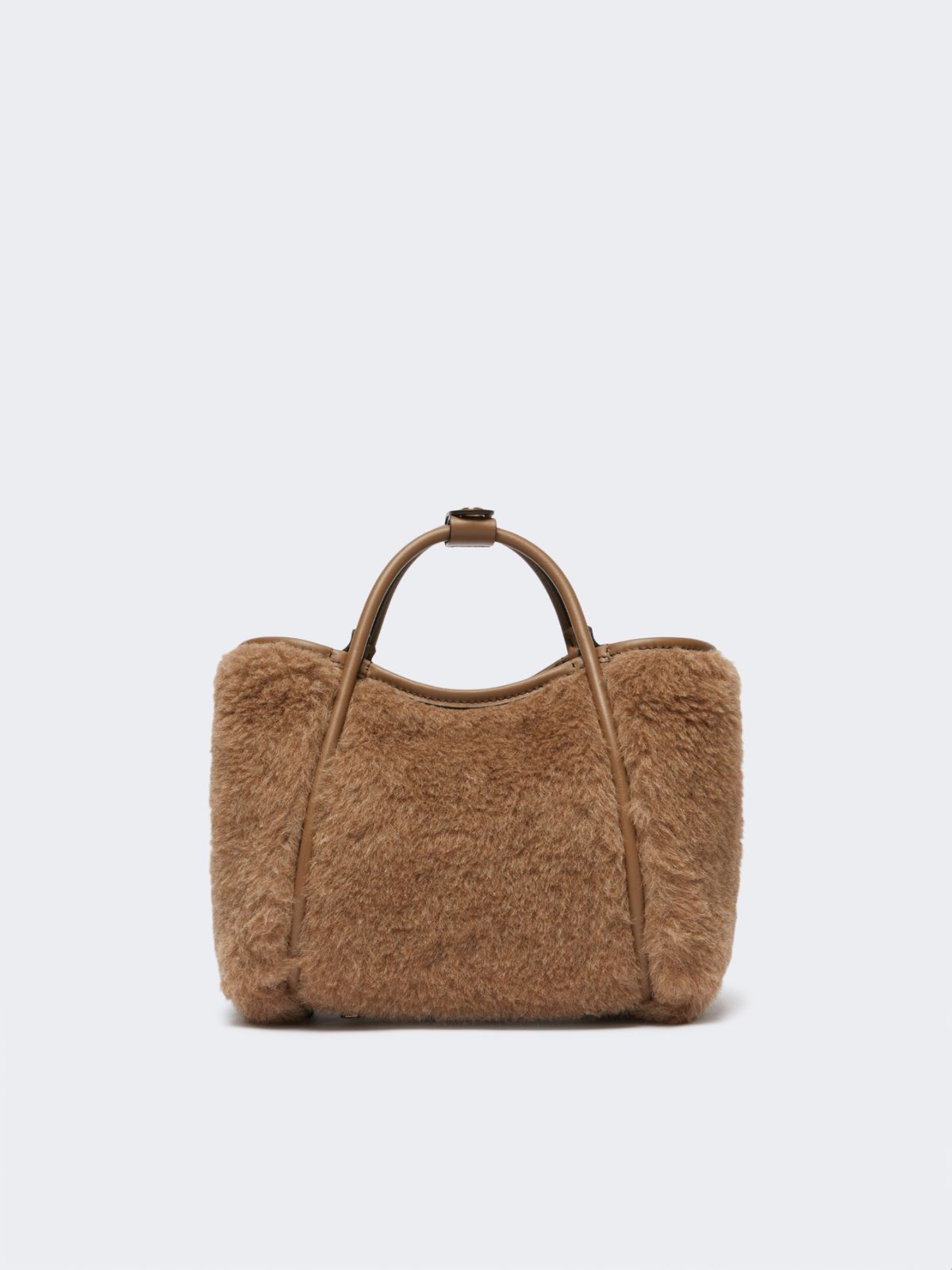Pluszowa torba Marine XS z alpaki i kaszmiry Teddy - KOLOR BRĄZU - Max Mara - 3
