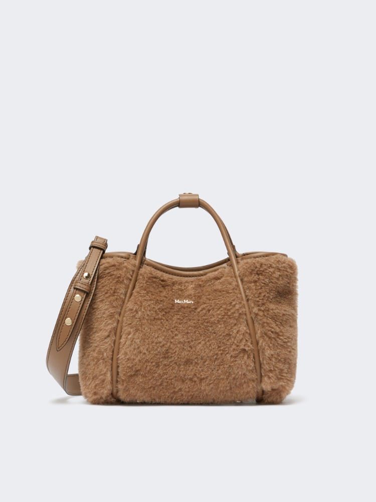 Pluszowa torba Marine XS z alpaki i kaszmiry Teddy - KOLOR BRĄZU - Max Mara