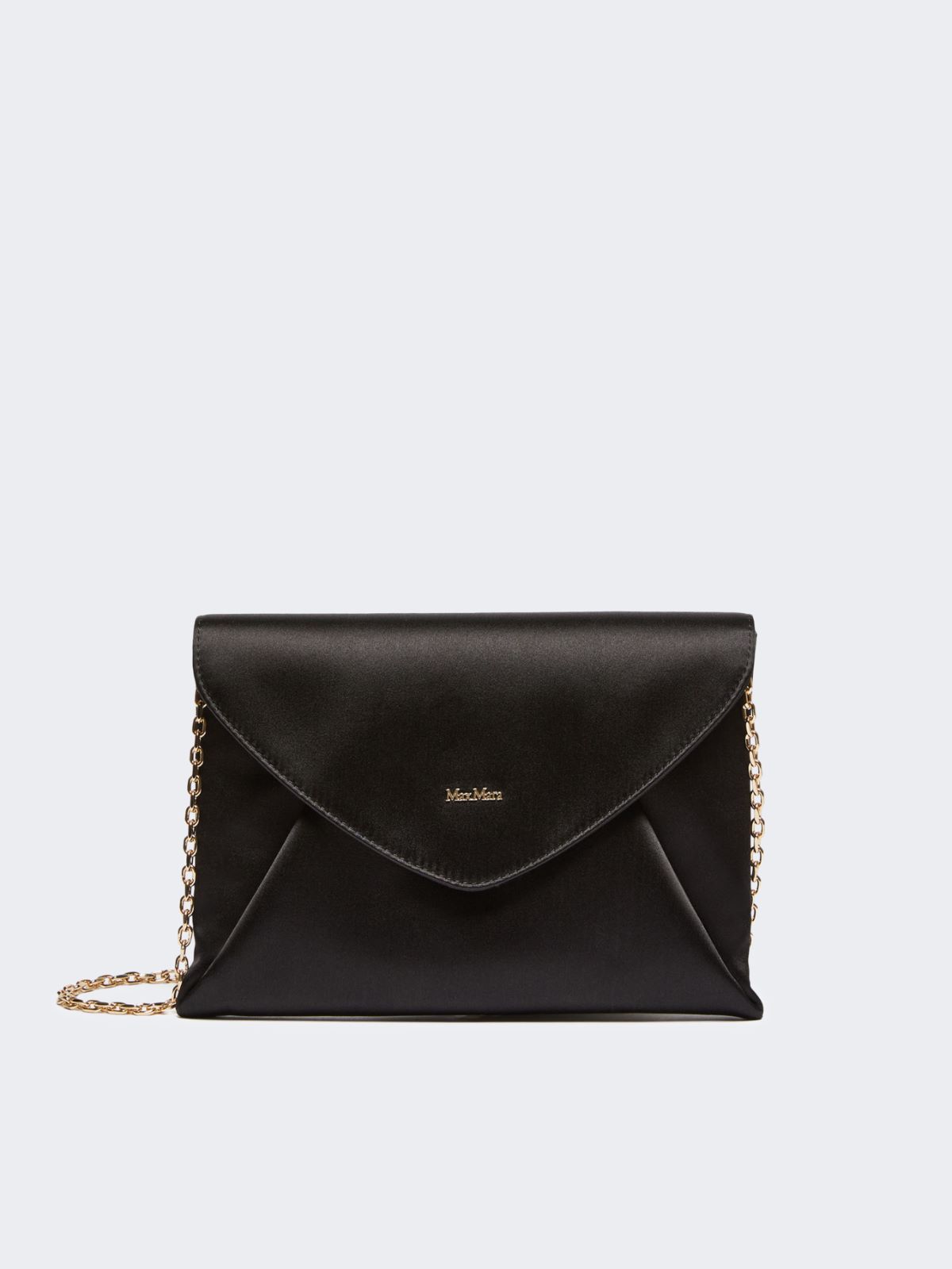 Viscose and silk satin clutch bag - BLACK - Max Mara - 11