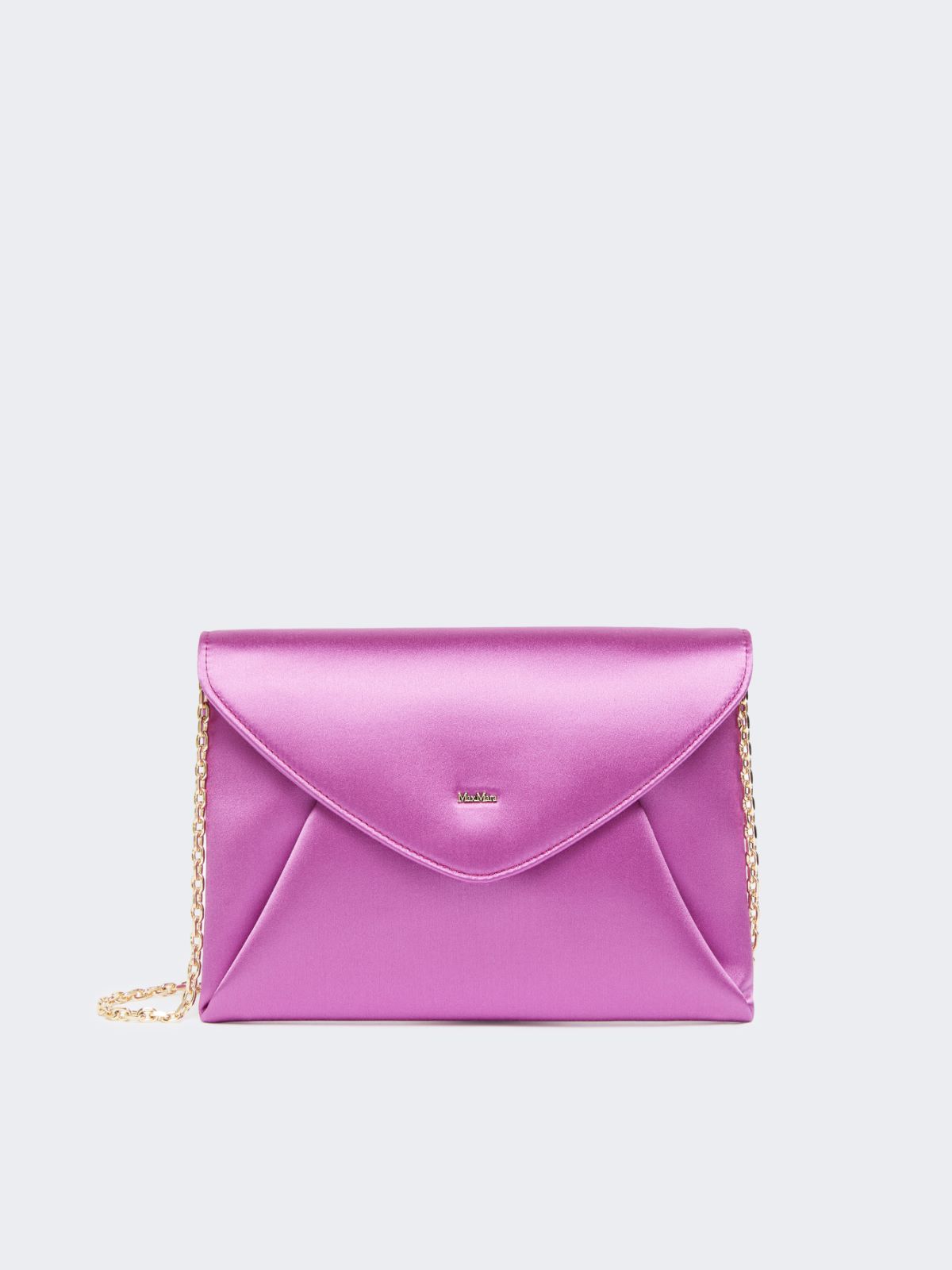 Viscose and silk satin clutch bag - FUCHSIA - Max Mara - 8
