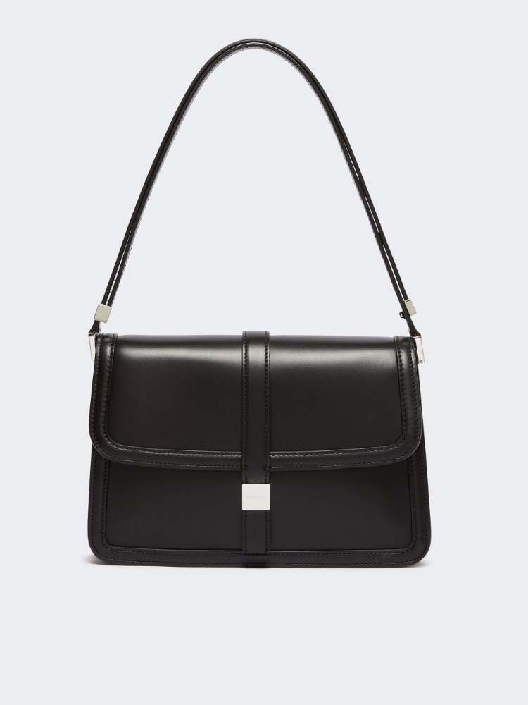 Torba do ręki z naturalnej skóry - CZARNY - Max Mara