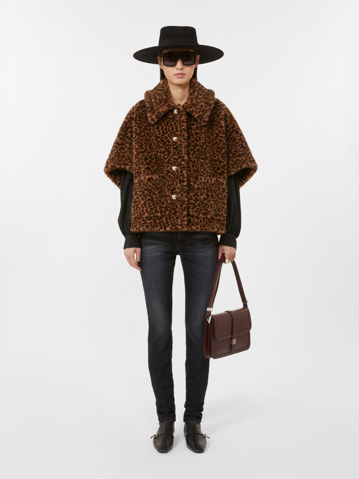 Natural leather handbag + BORDEAUX - Max Mara