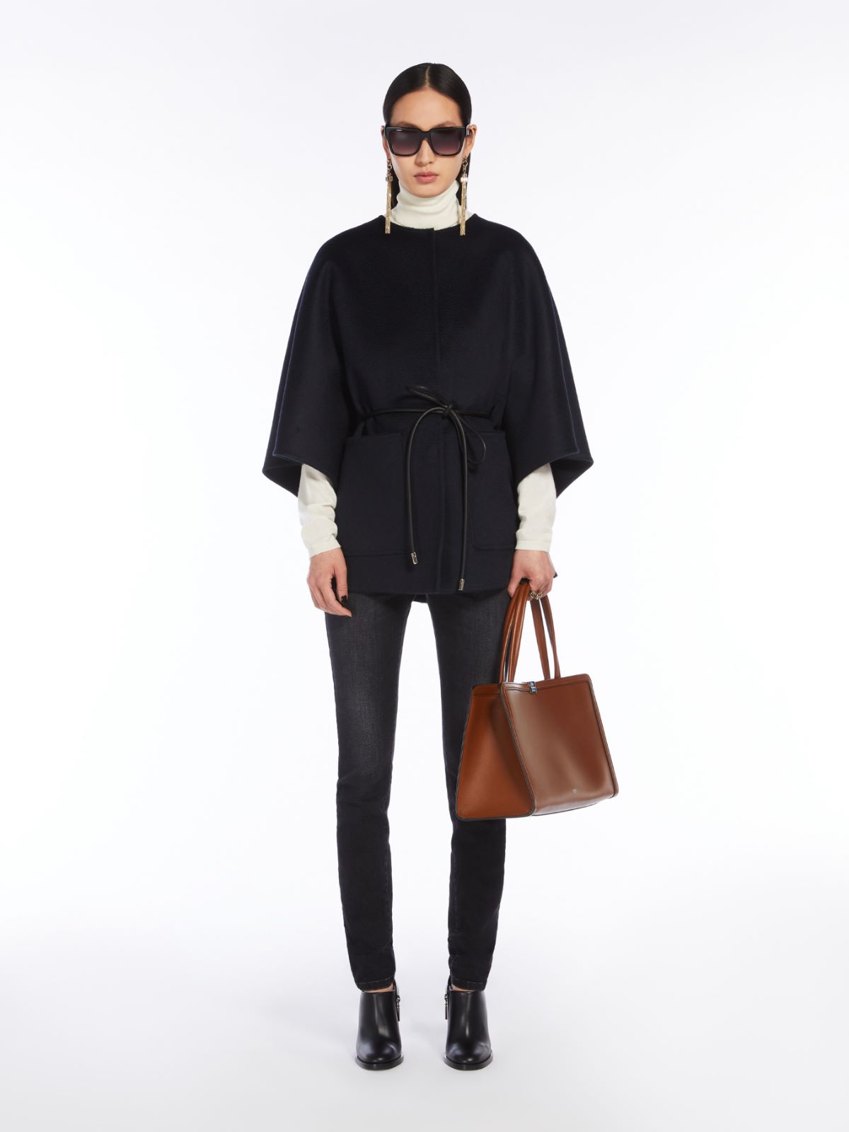 Leather tote bag - TOBACCO - Max Mara