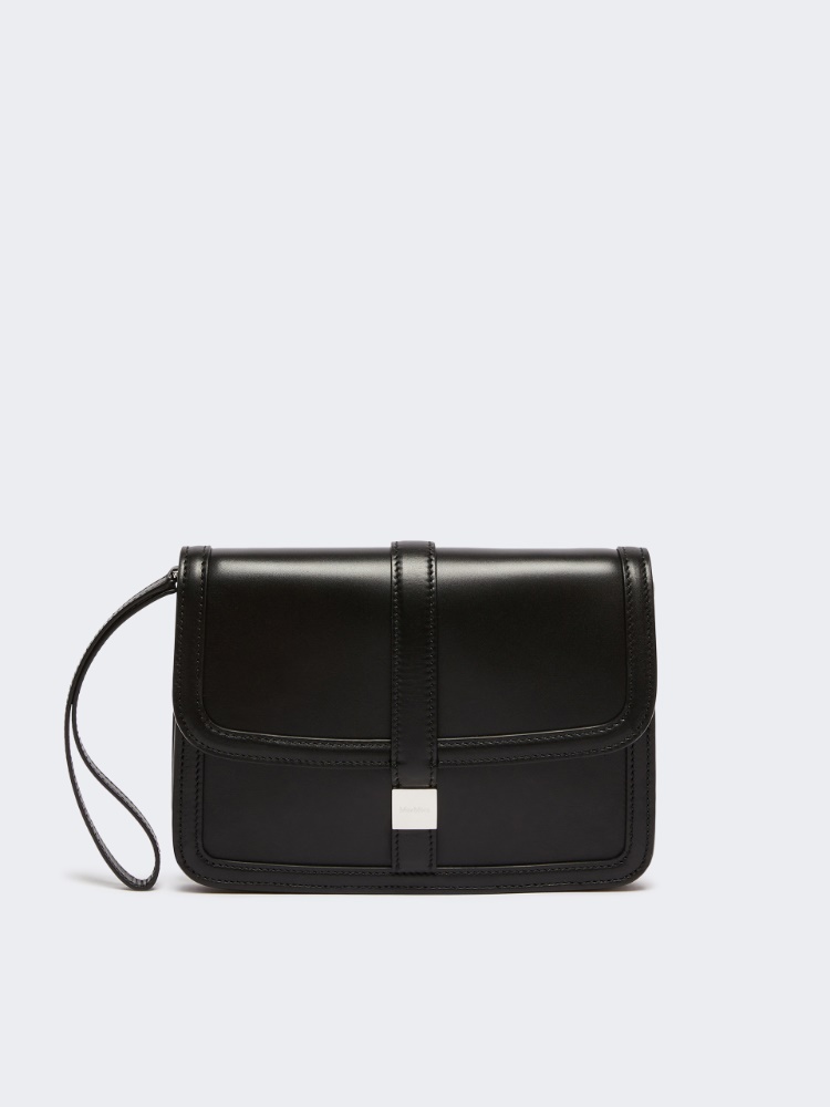Smooth leather clutch - BLACK - Max Mara