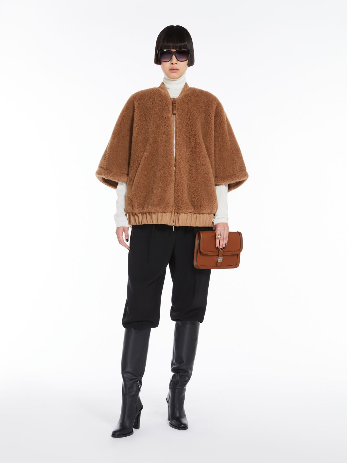 Smooth leather clutch - TOBACCO - Max Mara