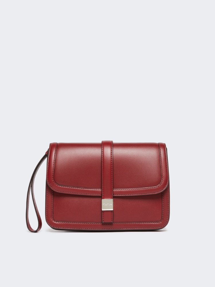 Smooth leather clutch - BORDEAUX - Max Mara