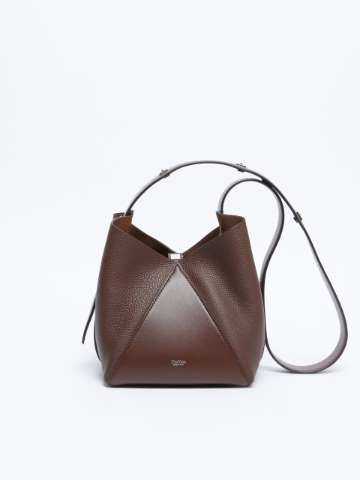 WEEKEND MAX MARA ショルダーバッグ VASAIO 002 2515511045 Small canvas and leather bucket bag, black | Weekend Max Mara