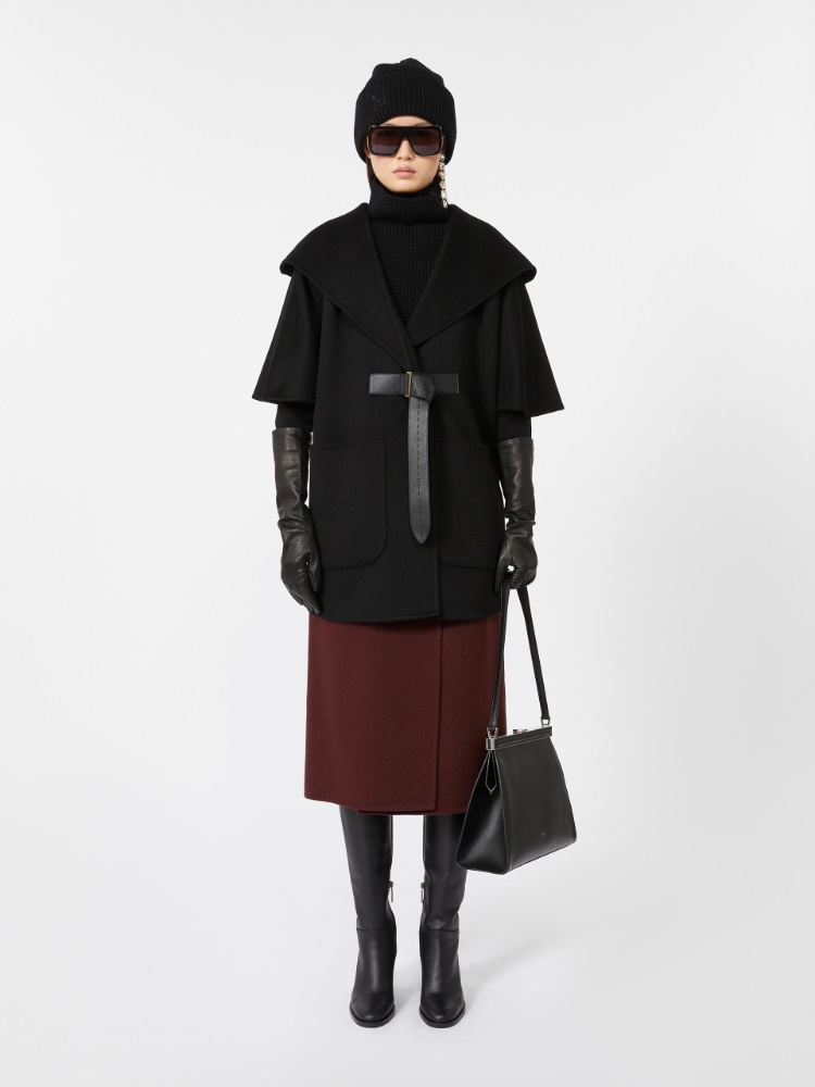 비앙카클래스프 레더 숄더백 - BLACK - Max Mara