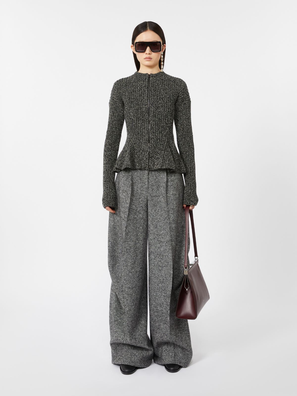 Low-sheen leather handbag - BORDEAUX - Max Mara - 12