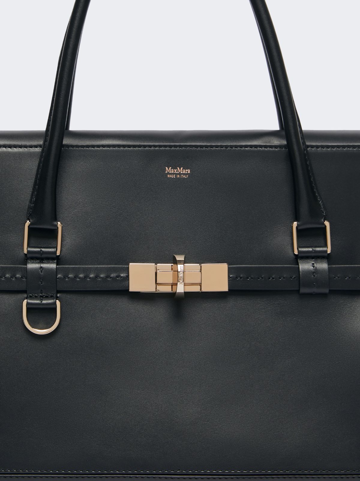 Natural leather handbag - BLACK - Max Mara - 6