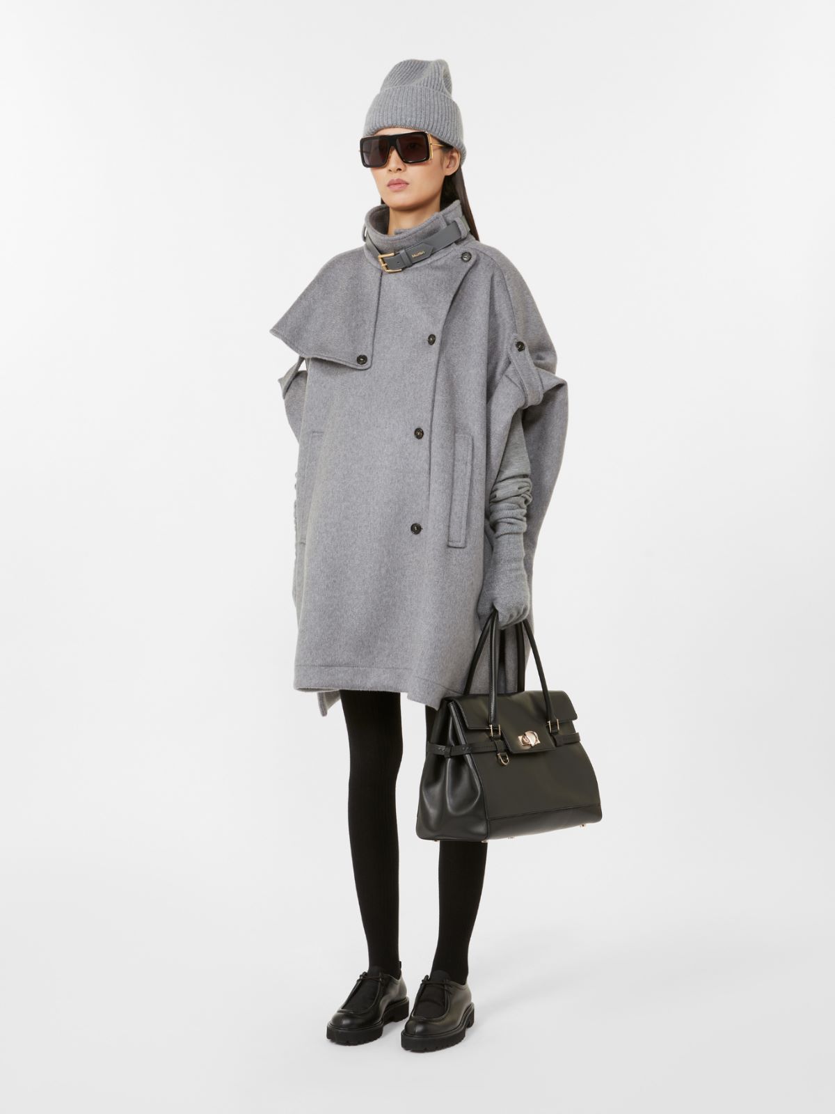 Natural leather handbag - BLACK - Max Mara