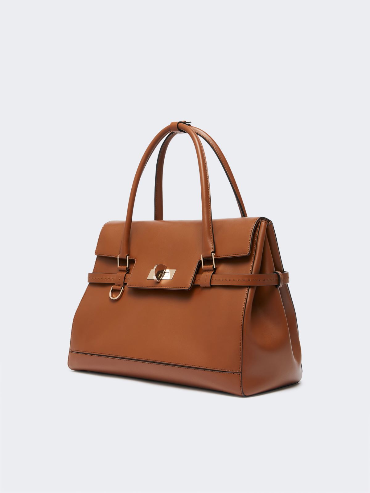 Natural leather handbag - AMBER BROWN - Max Mara - 2