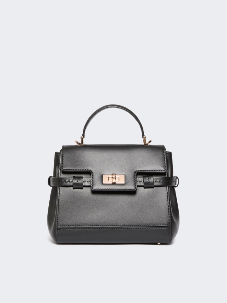 Smooth leather handbag - BLACK - Max Mara