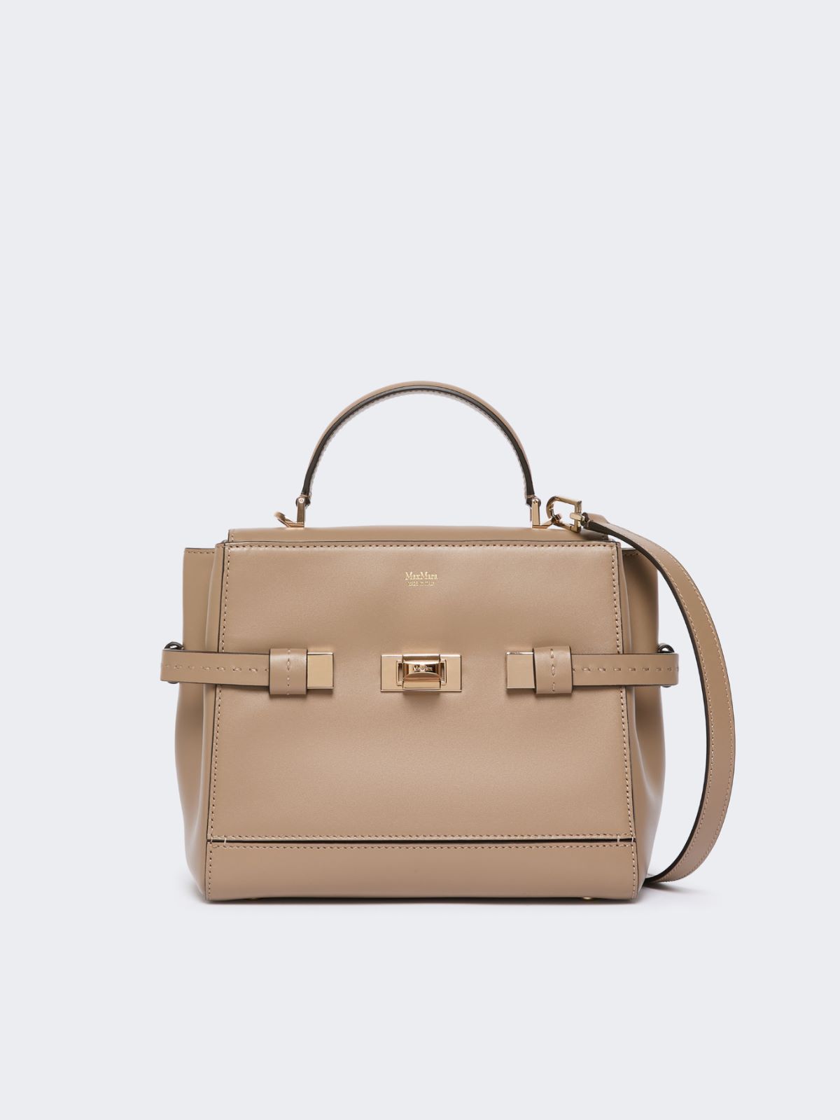 Torebka z gładkiej skóry - BŁOTNY - Max Mara - 4