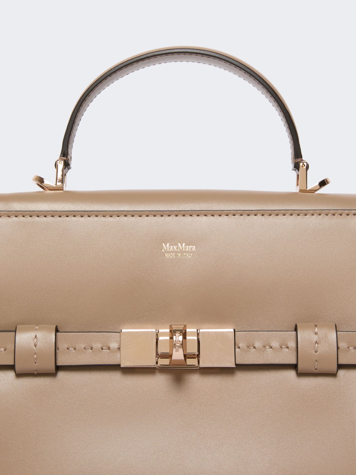Torebka z gładkiej skóry - BŁOTNY - Max Mara - 5