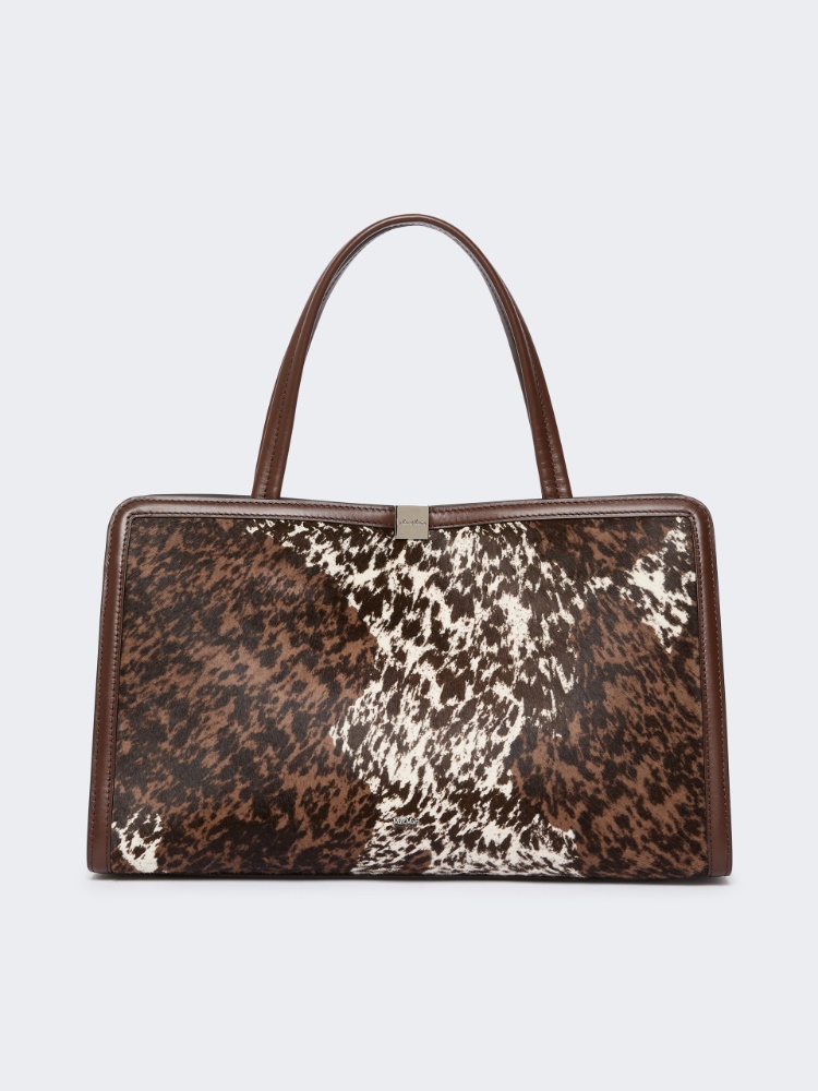 Torba Tote ze skóry końskiej - BIAŁY - Max Mara