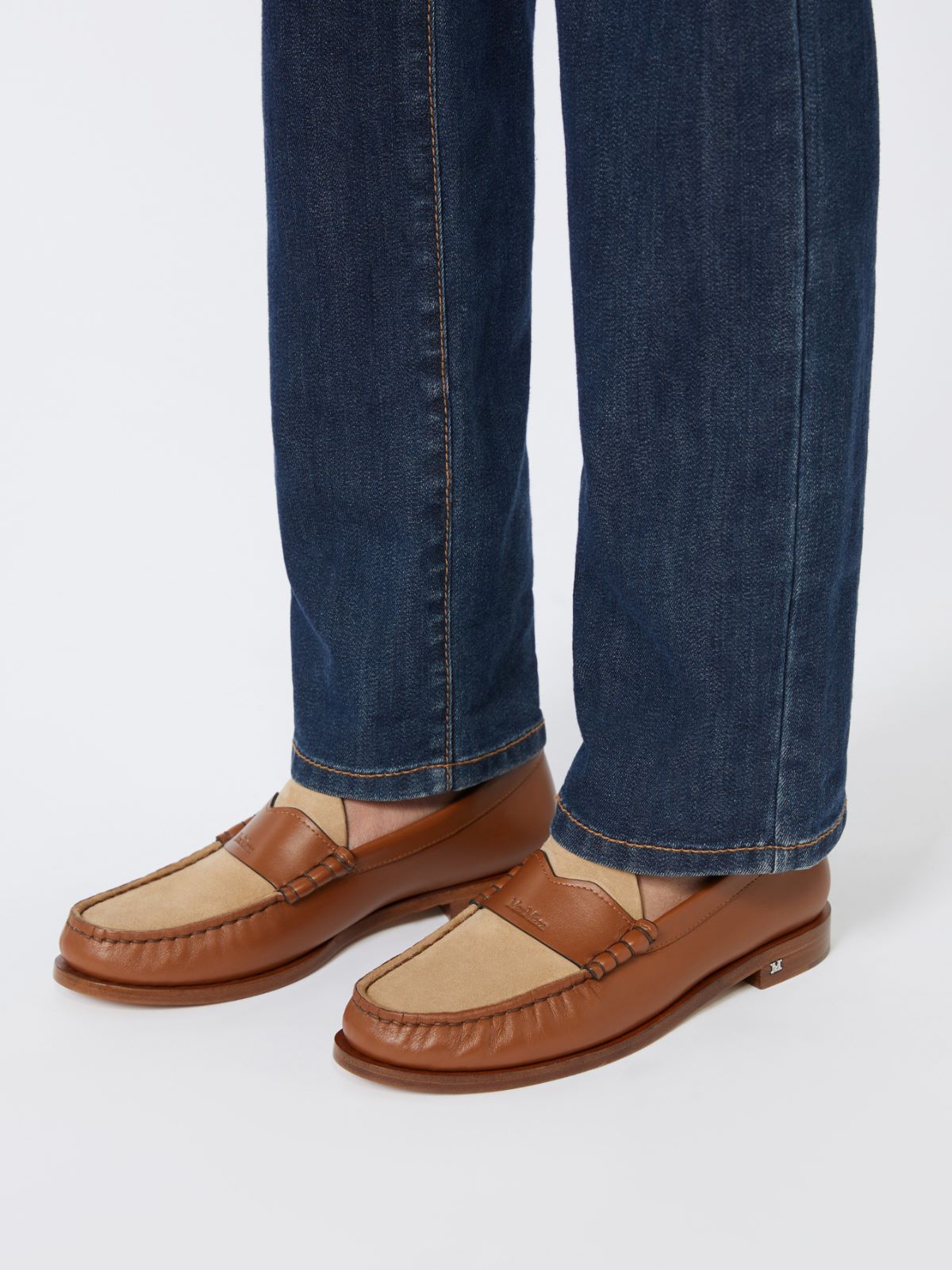 MAX MARA☆[レジェントサボー] レザー モカシン シューズ Max Mara(マックスマーラ) ローファー・オックスフォード
