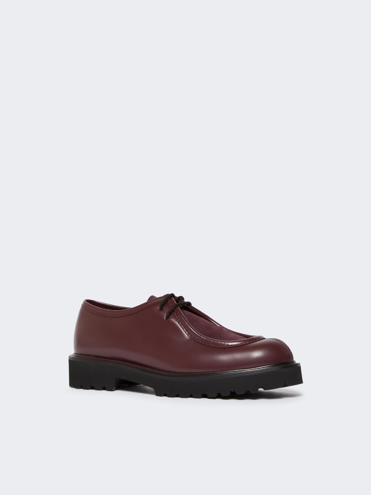 Leather and suede lace-up shoes - BORDEAUX - Max Mara - 2