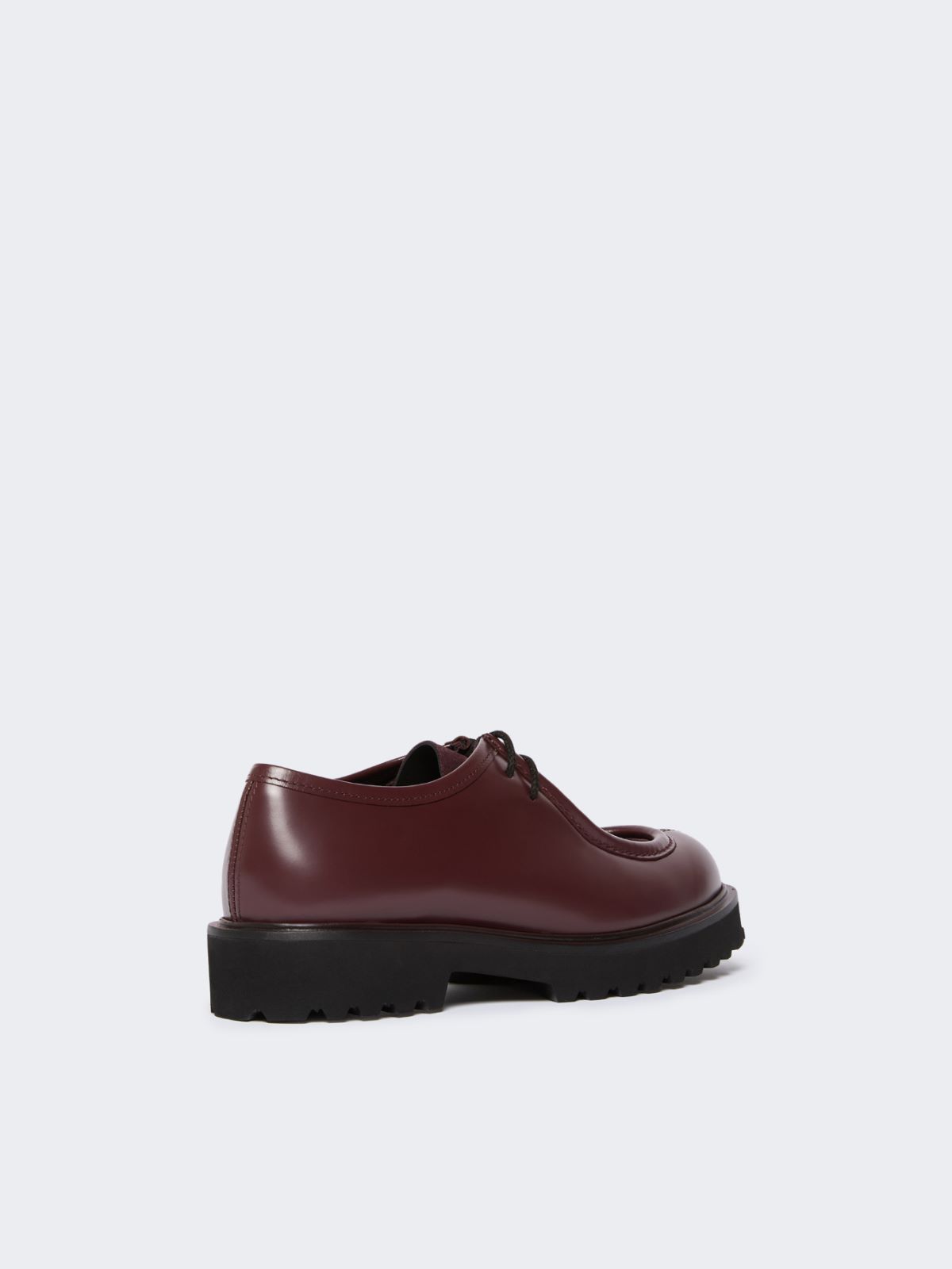 Leather and suede lace-up shoes - BORDEAUX - Max Mara - 3