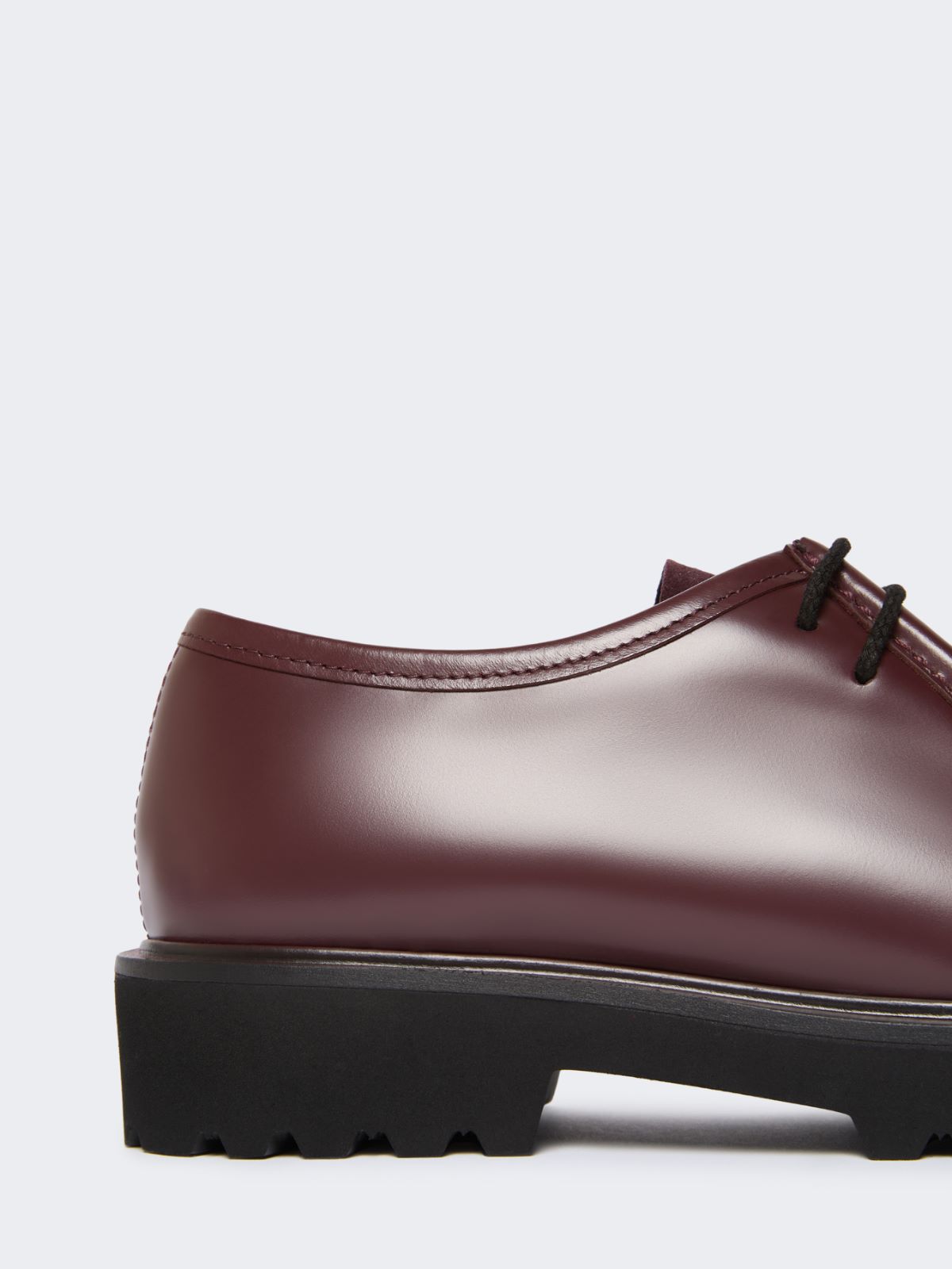 Leather and suede lace-up shoes - BORDEAUX - Max Mara - 5