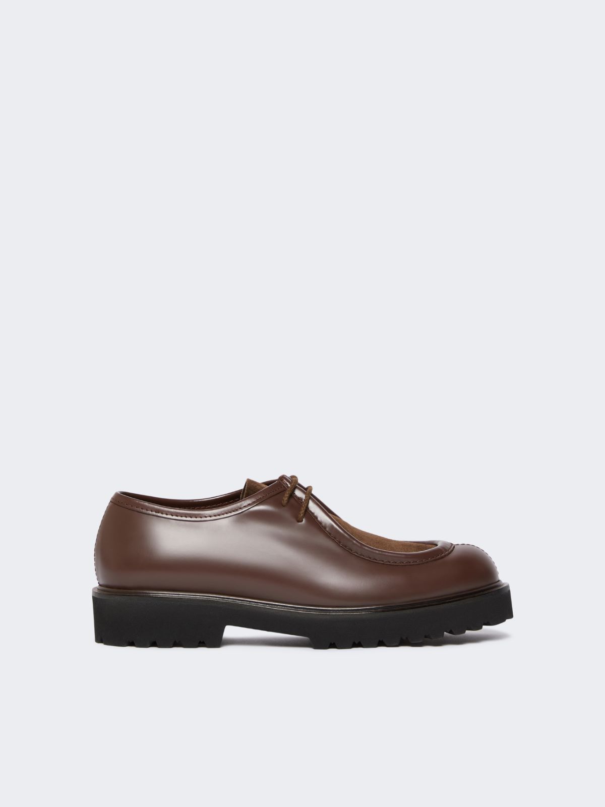 Chaussure à lacets en cuir et cuir suédé - CAFE - Max Mara - 10