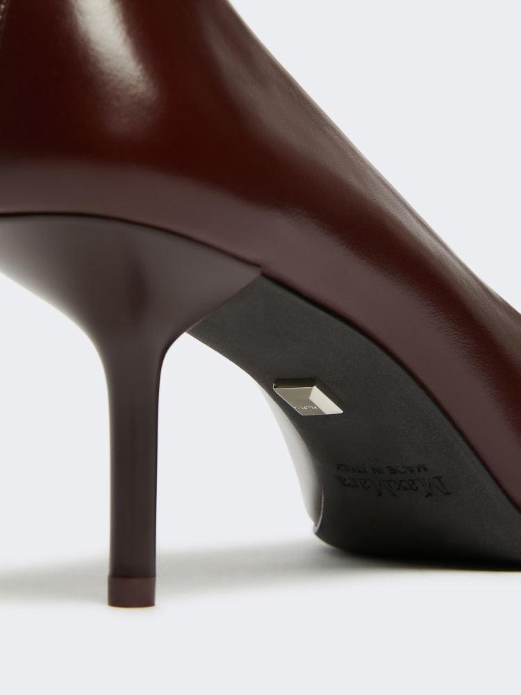 直営♪Max Mara Accessori スムースレザー デコルテ LIGHTPUMP ヤーナ] トリアセテート キャディ ノーカラー ジャケット, black