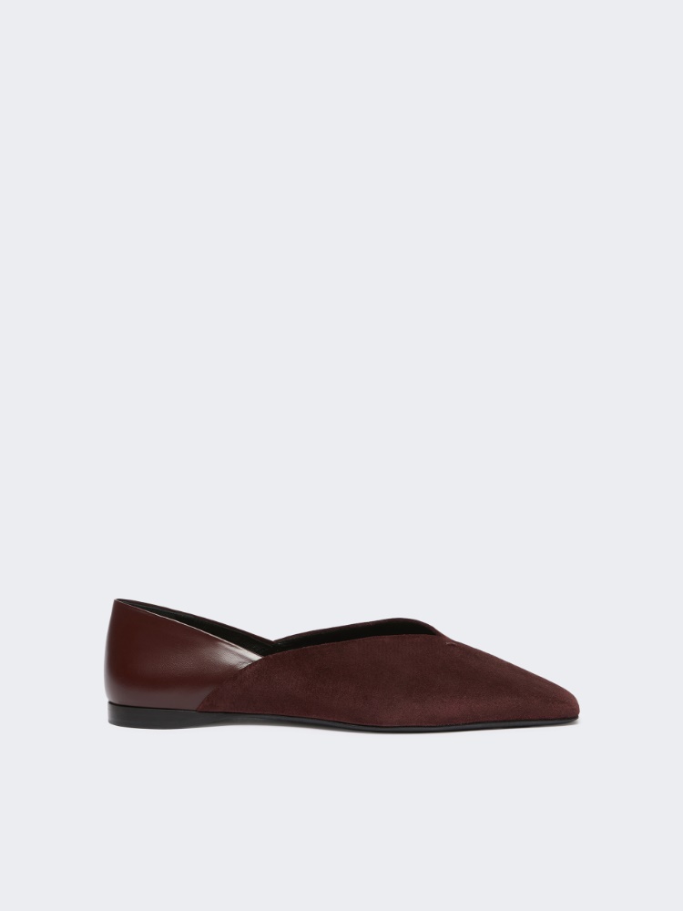 Suede and leather mules - BORDEAUX - Max Mara