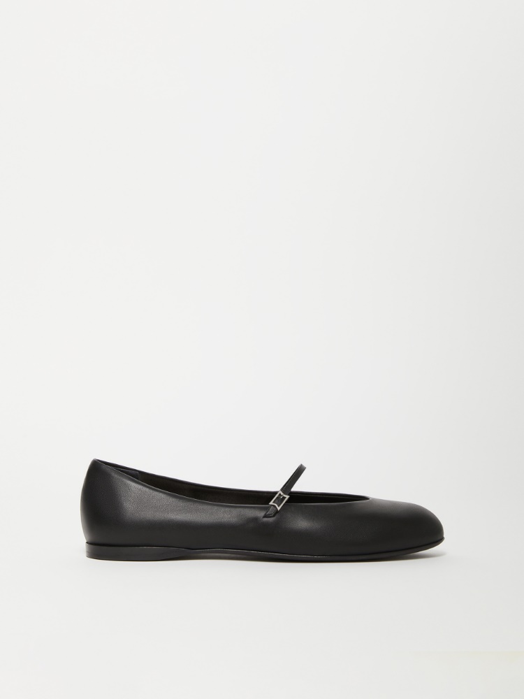 Baleriny ze skóry nappa - CZARNY - Max Mara