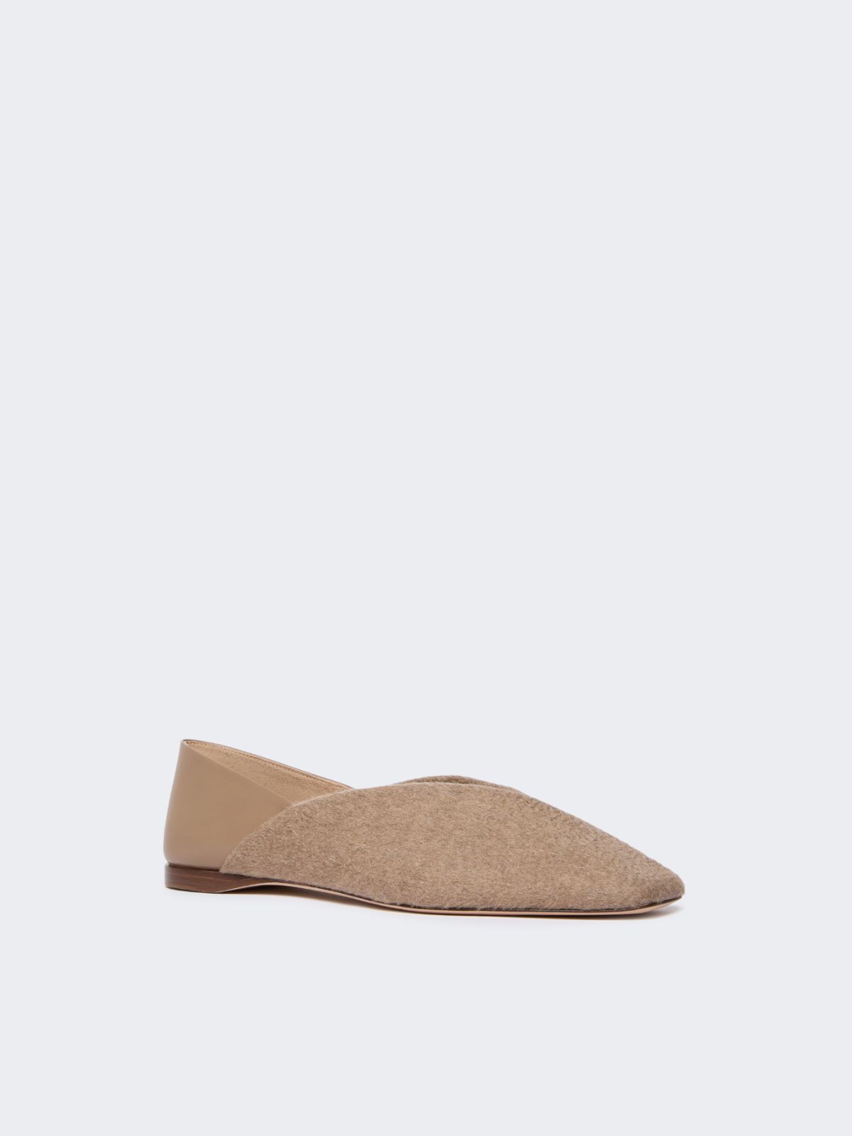 Baleriny z kaszmiru i skóry - BRĄZOWY - Max Mara - 2