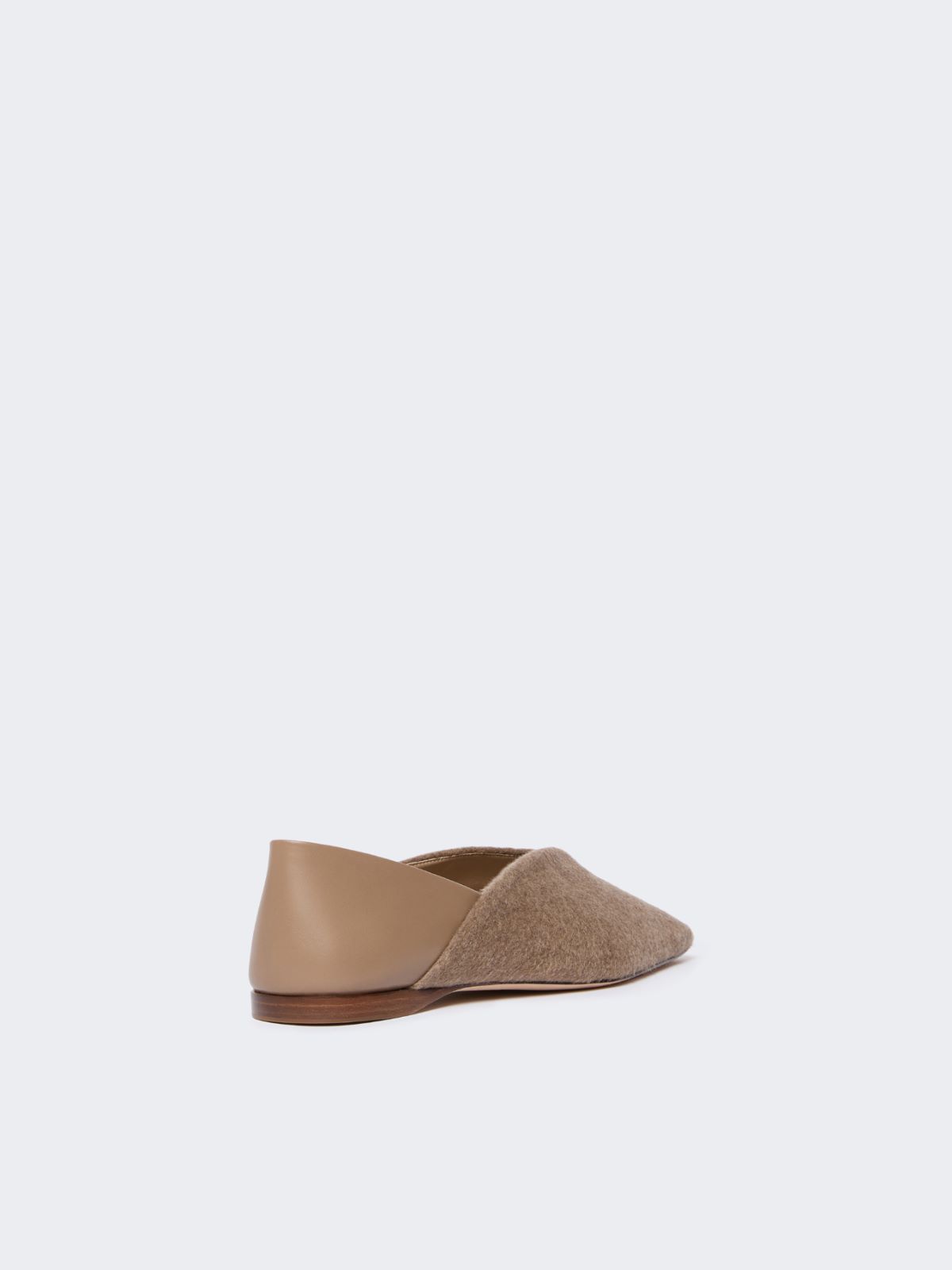 Baleriny z kaszmiru i skóry - BRĄZOWY - Max Mara - 3