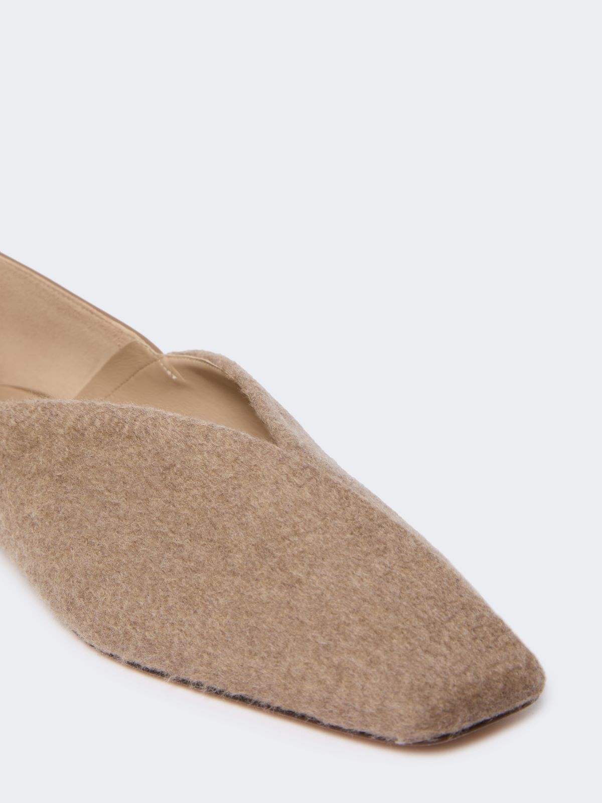 Baleriny z kaszmiru i skóry - BRĄZOWY - Max Mara - 4