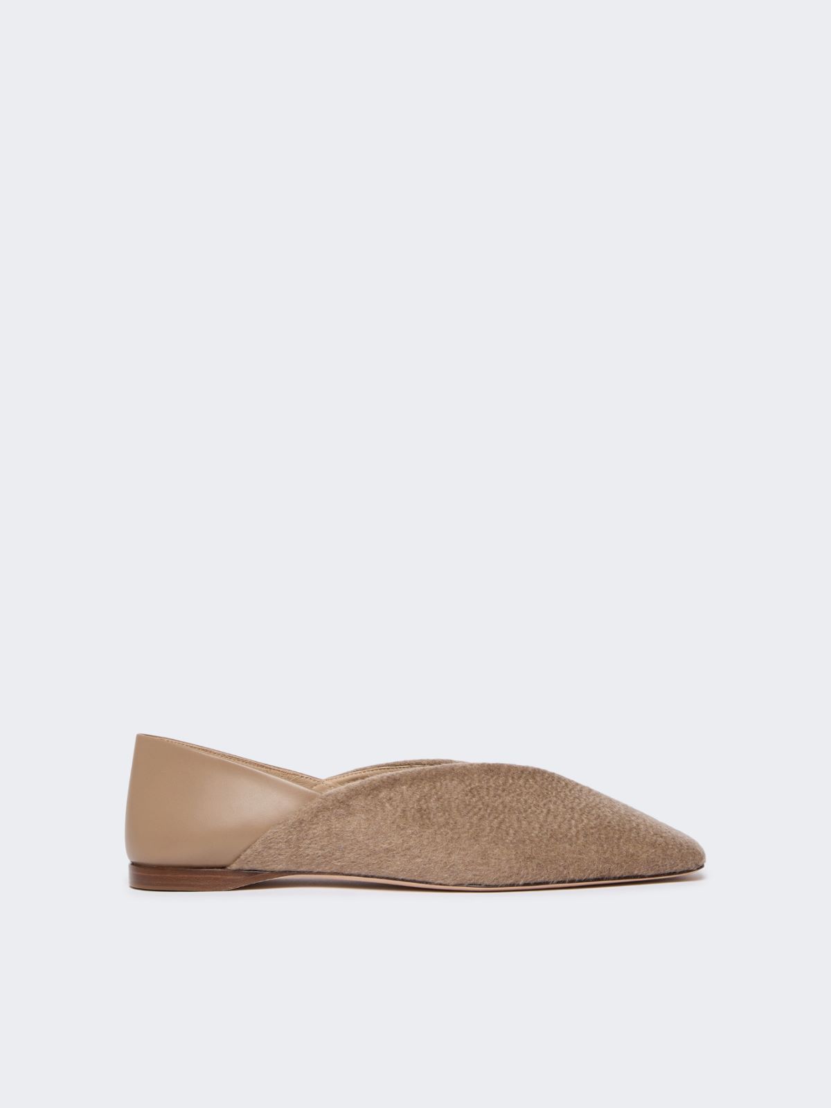 Cashmere and leather ballerinas - BROWN - Max Mara - 11
