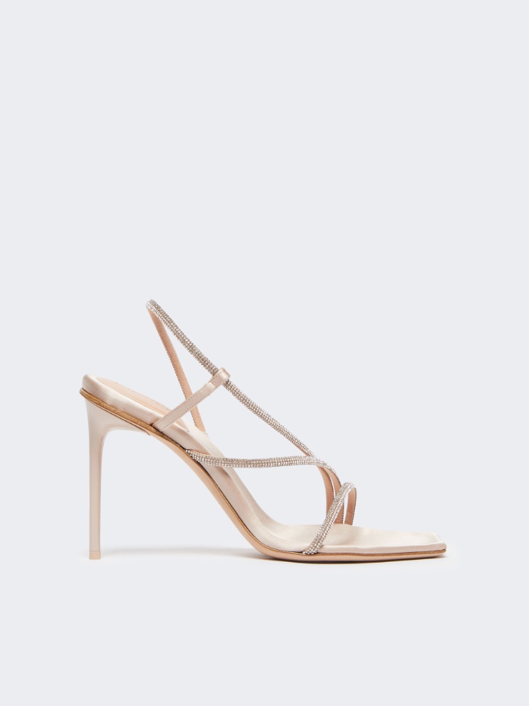 Satin and crystal sandals - MAKE UP NUDE - Max Mara