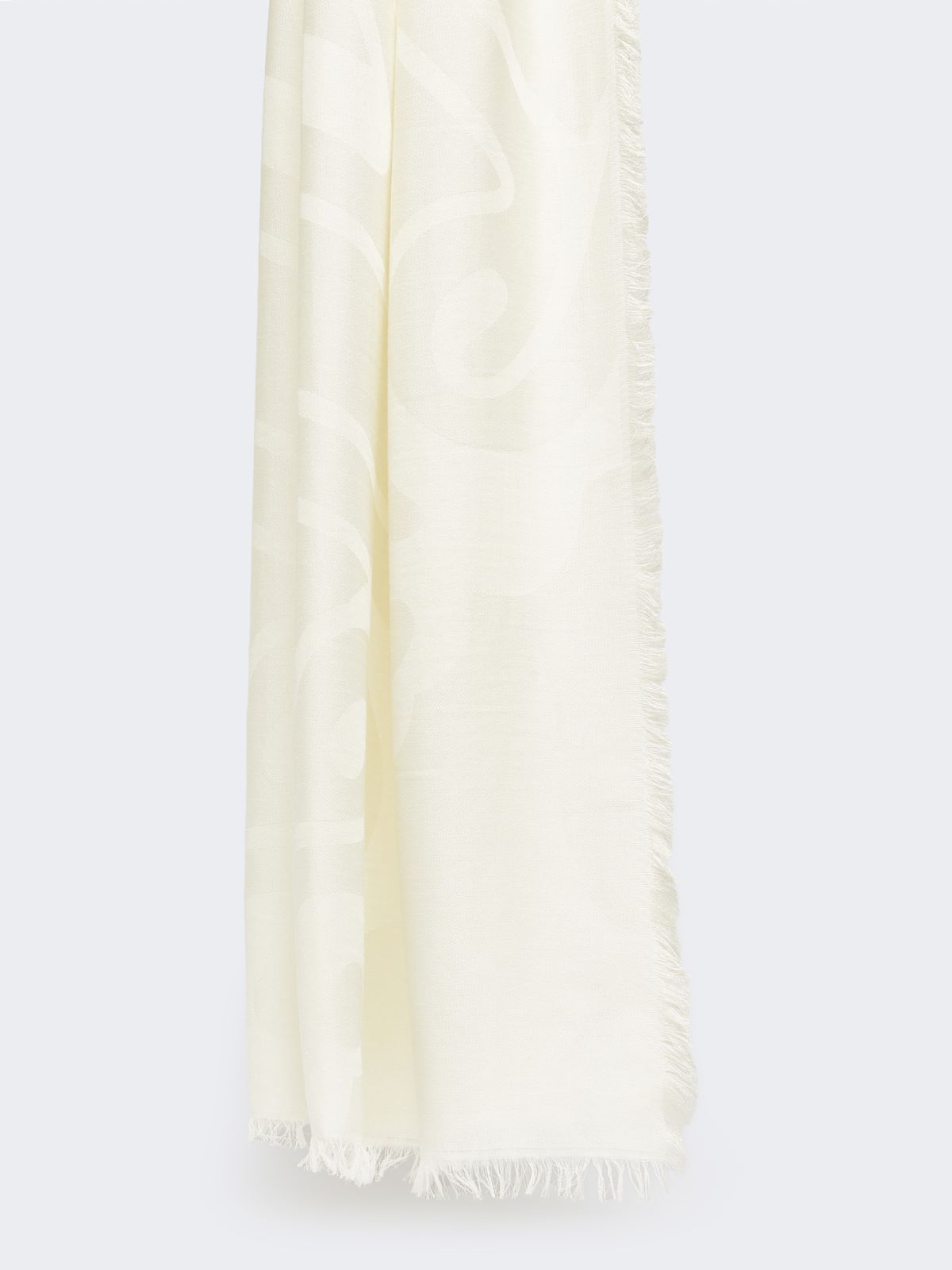 Stola aus Seiden-Baumwoll-Jacquard - WEISS - Max Mara - 6