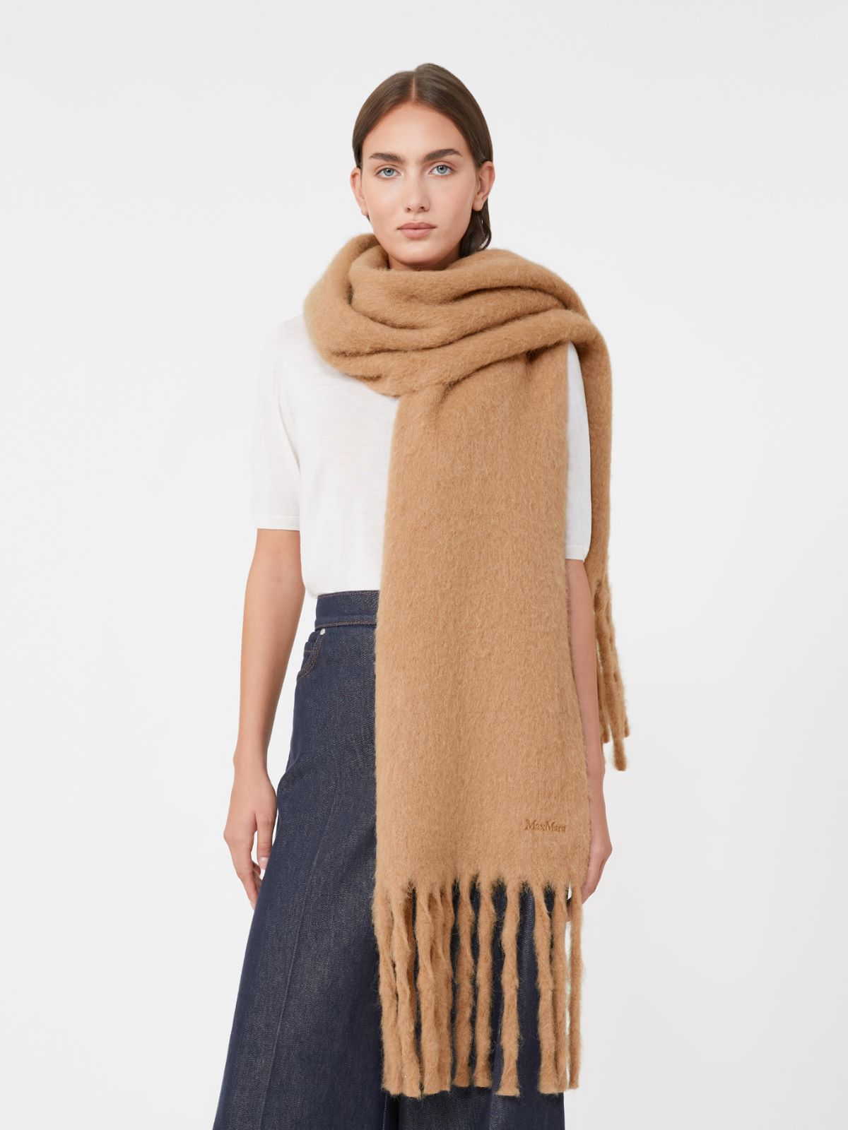 Alpaca-blend scarf - CAMEL - Max Mara - 9