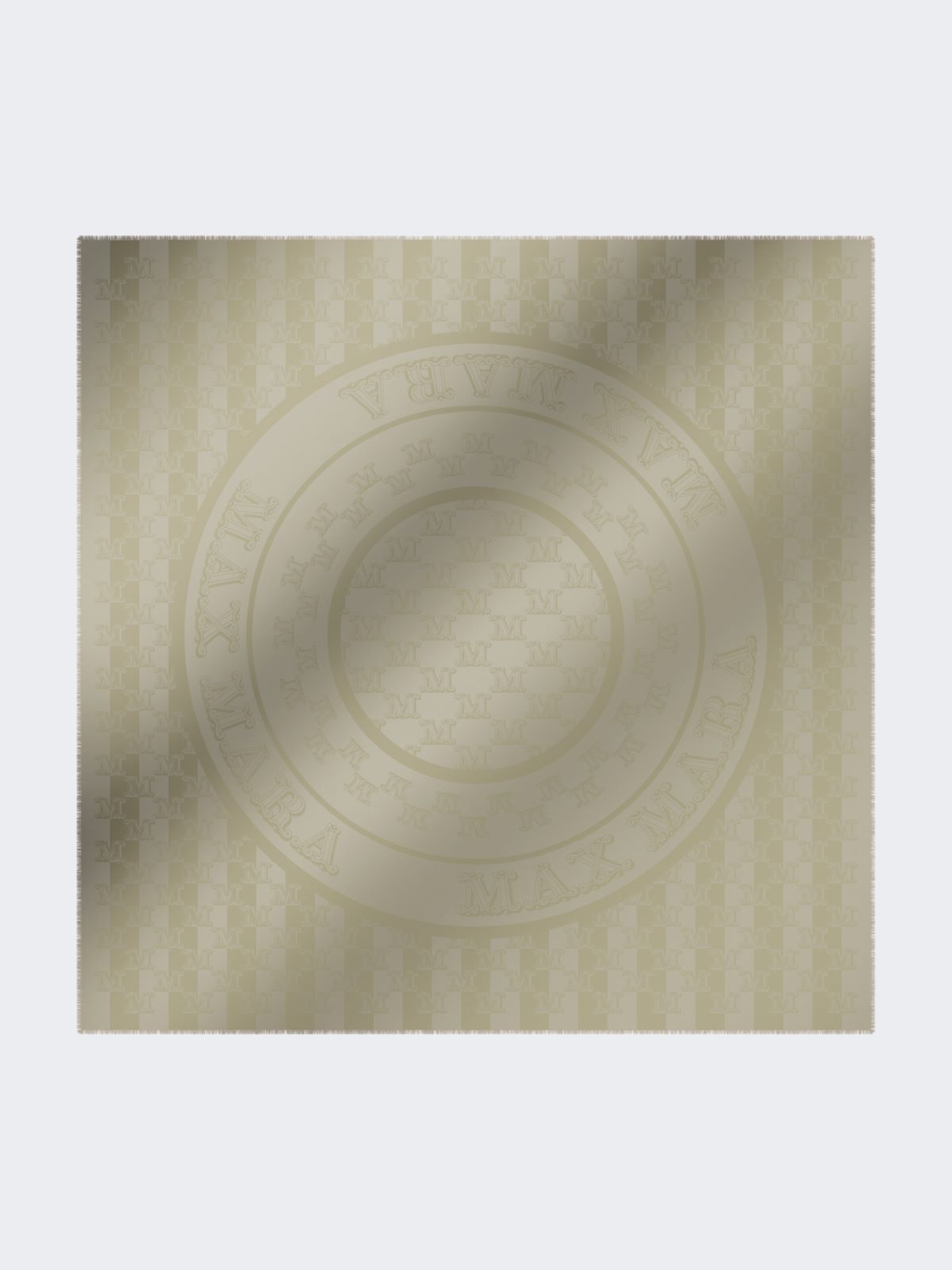 Jacquard silk and wool shawl - BEIGE - Max Mara - 6